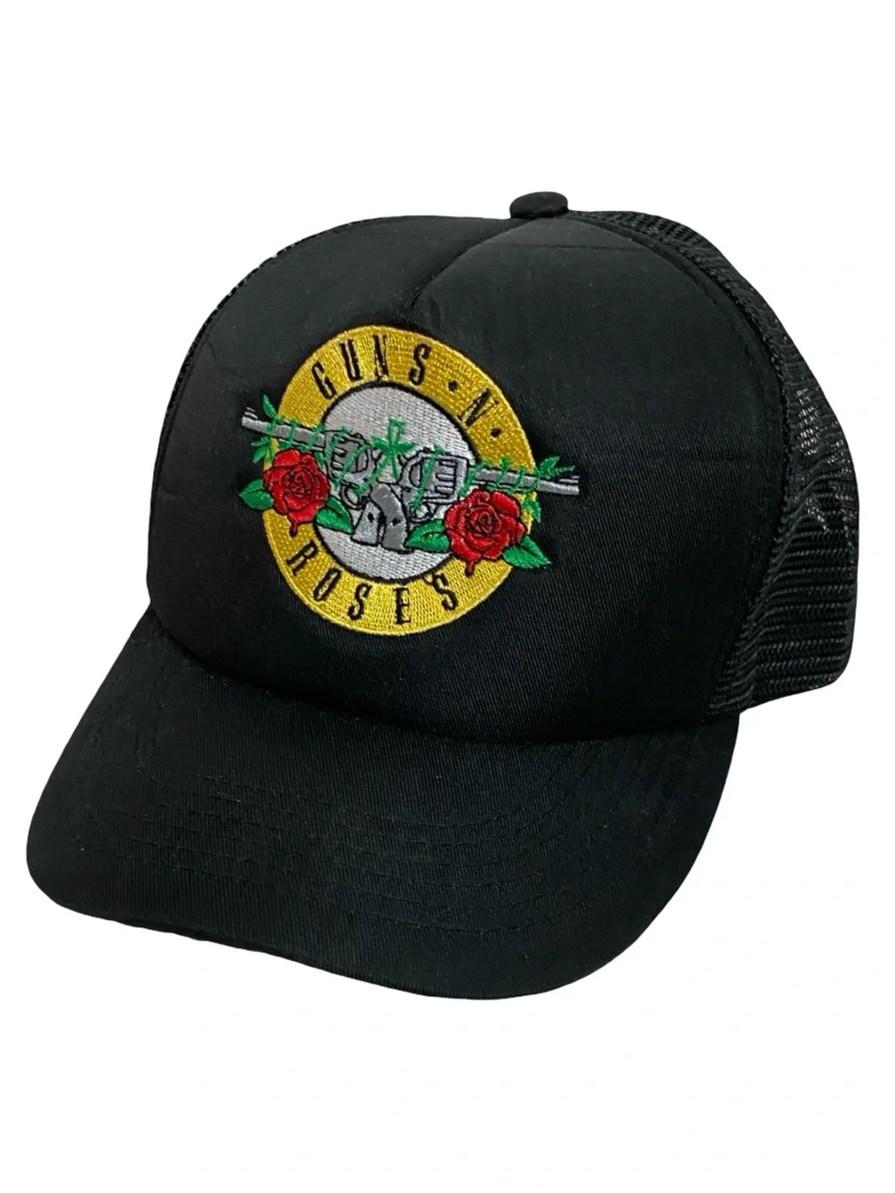 Guns N Roses Hat Mens Unisex Black Trucker Hat Adjustable Mesh Baseball Cap